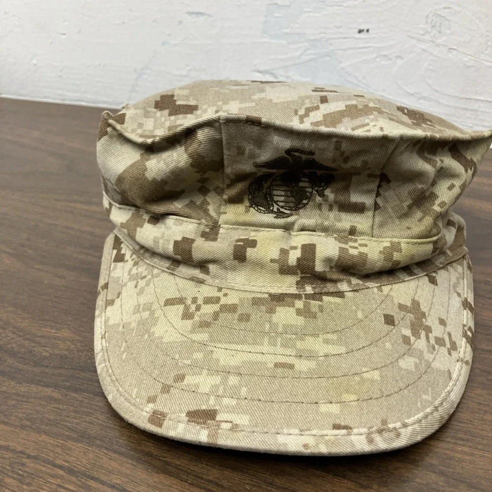 Marine Corps USMC 8 Point Desert Marpat Camouflage Cover Hat Cap Size XSmall